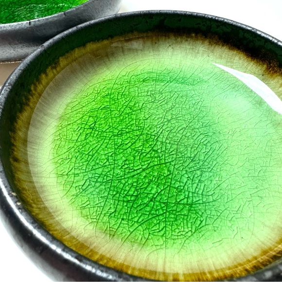 Kilin Ice Cracked Glazed Stoneware (Set-of-2) 6” Appetizer Dish - Picture 6 of 14